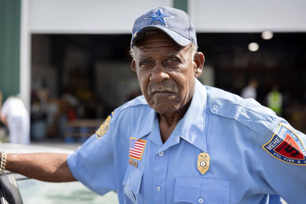 Older man at FACES Food Pantry Drive Through Distribution