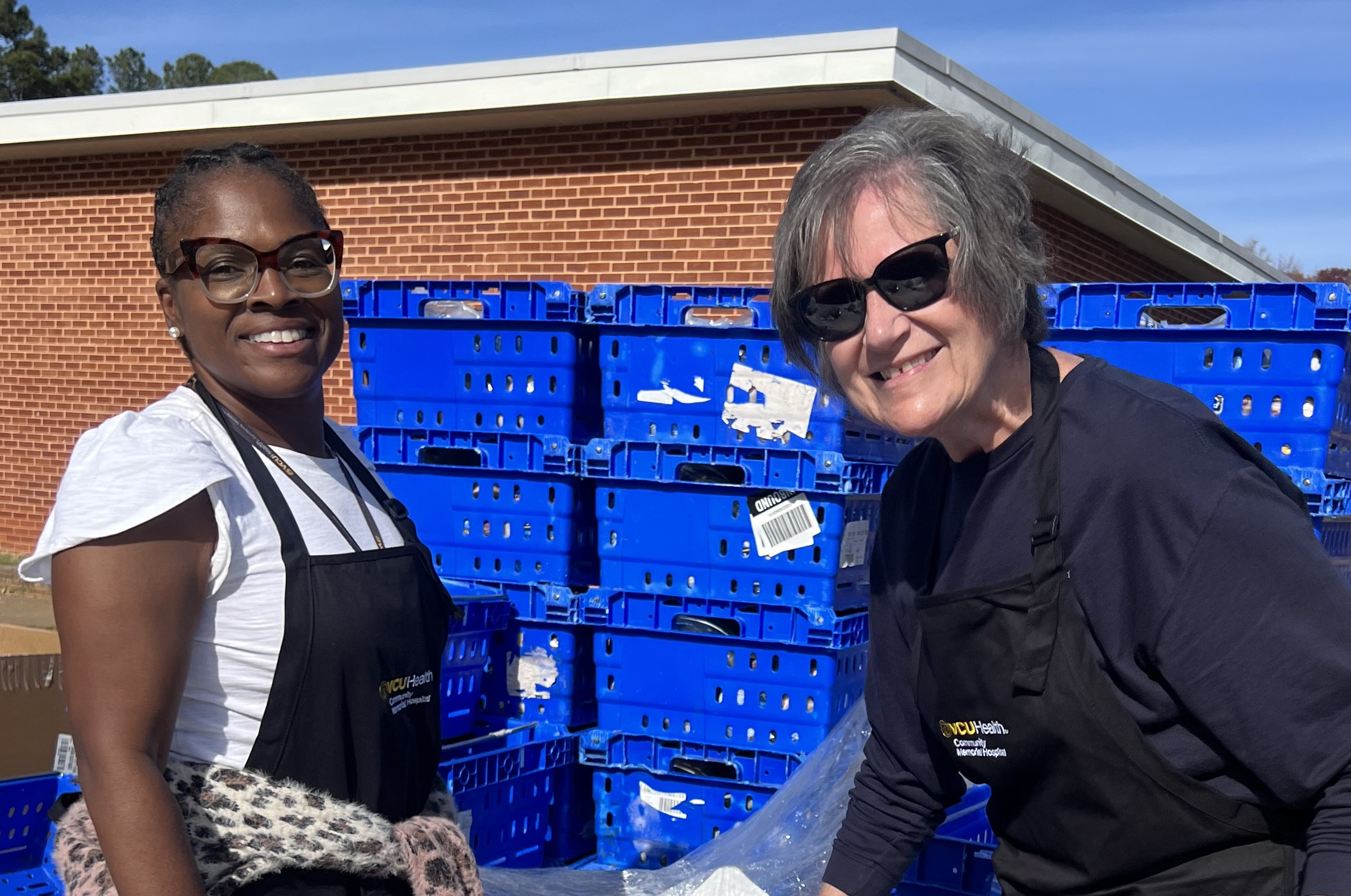 Community Food Distribution in South Hill in partnership with VCU.