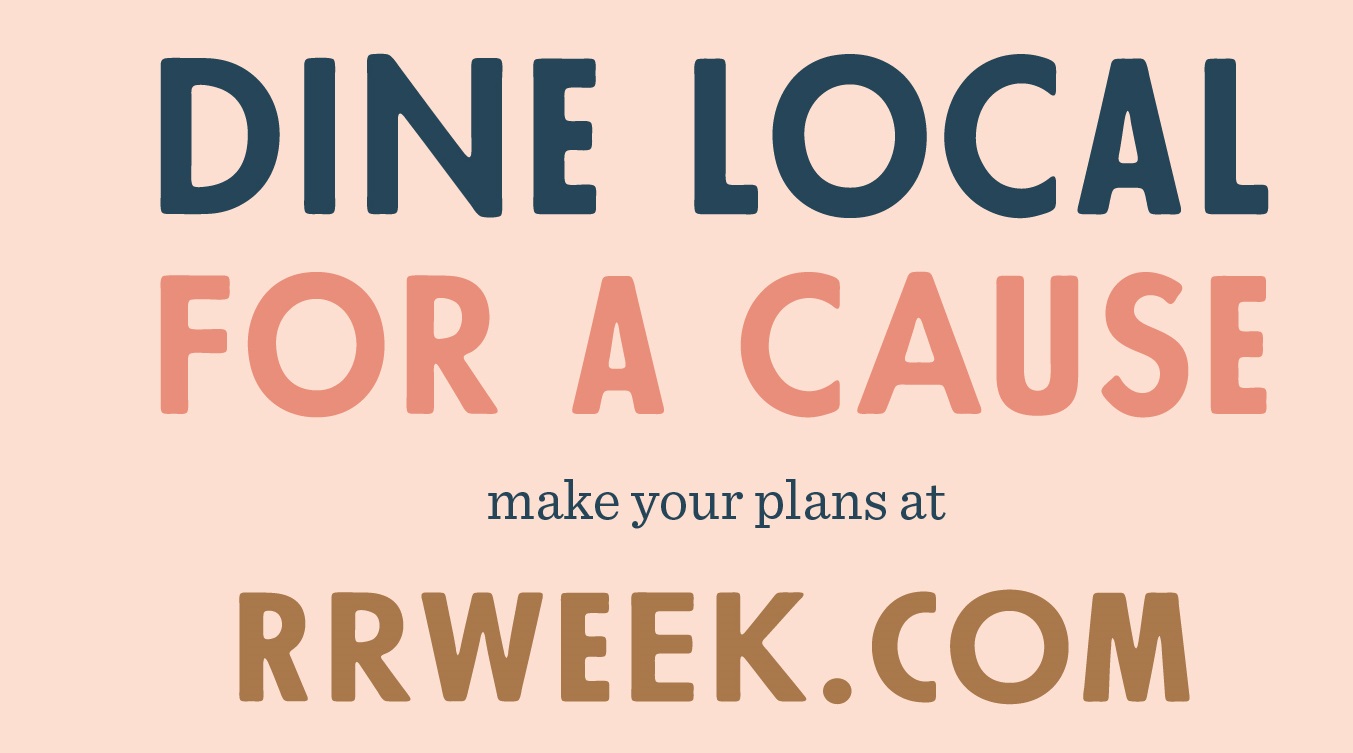 Graphic promoting Richmond Restaurant Week Spring 2026 (RRW 2026) with the message 'Dine Local for a Cause,' encouraging diners to eat at locally-owned restaurants to help Feed More nourish neighbors.
