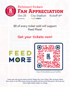 Richmond Kickers Feed More Fan Appreciation Night fundraiser link flyer