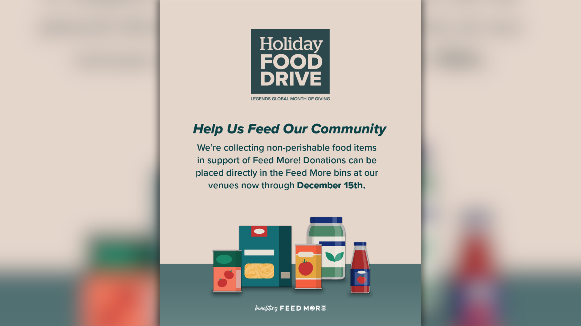 Altria Theater Dominion Energy Center holiday food drive
