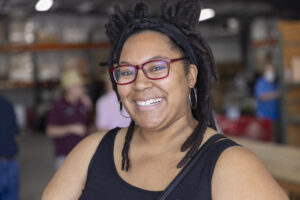 Feed More partner food pantry volunteer Tanita