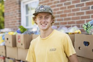 Pantry volunteer Tyler